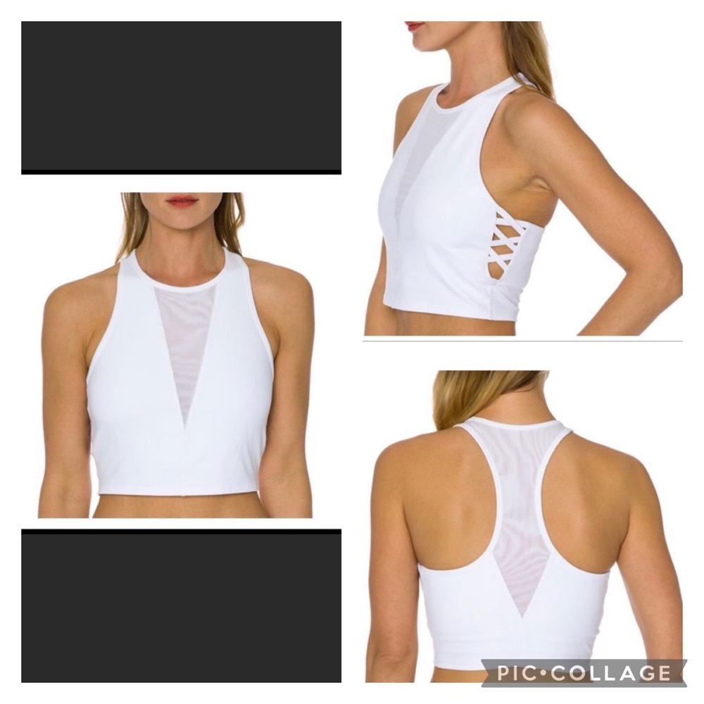 Betsey Johnson performance crop sports bra
